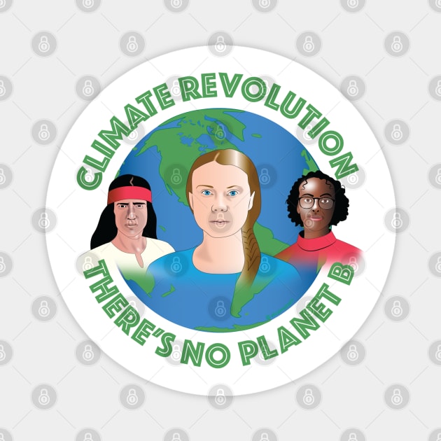 Climate revolution t shirt Magnet by Elcaiman7